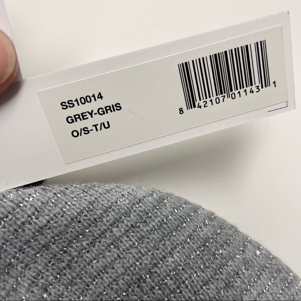 Sole Society Grey Metallic Slouchy Knit Beanie Hat - Picture 9 of 9